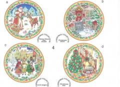 Christmas 4 種　 round　70230A